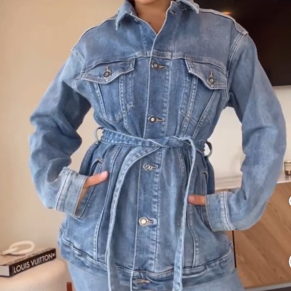 Favorite daughter Jane denim trench jacket
